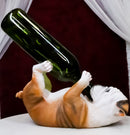 "Meatball" The English Bulldog Wine Bottle Holder Statue 11"Long Canine Dog