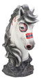 Ebros White Horse Head Bust with Hamsa Evil Eye Palm Sculpture 12" Tall Statue