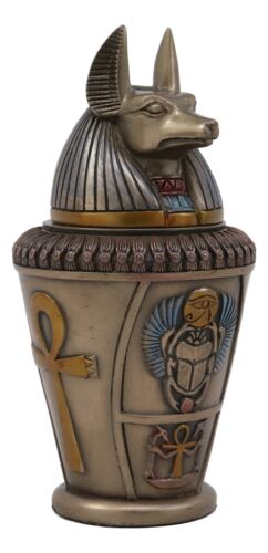 Ebros Egyptian Gods And Deities Duamutef Canopic Jar 5.75"H Four Sons Of Horus - Ebros Gift
