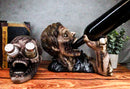 Walking Undead Zombie Wine Bottle And Salt Pepper Shakers Holders Figurine Set