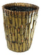 Rustic Western Military Rifle Ammo Shells Gold Tone Bullets Waste Basket Bin