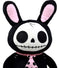 Furry Bones Skeleton Black Tuxedo Bunny With Pink Polka-dot Tie Plush Toy Doll