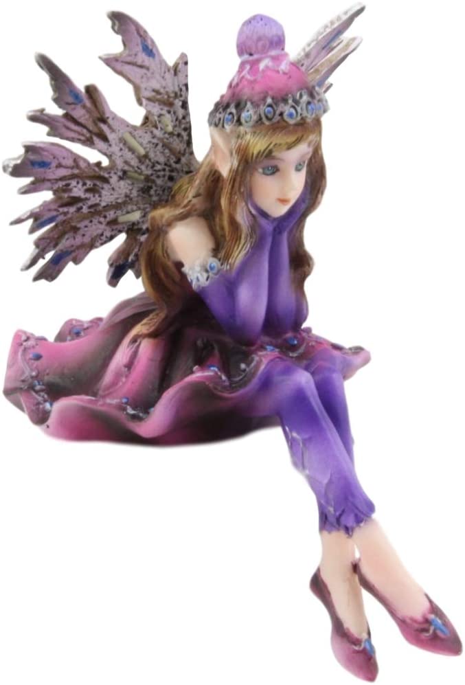Ebros Pretty Girl Fairy in Winter Evening Gown Clothing Shelf Sitter Figurine