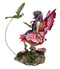 Whimsical Pink Elf Fairy With Flying Frog Fairy Messenger Decorative Figurine