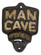 Rustic Man Cave Open Here Cast Iron Bottle Cap Opener Wall Mounted Decor Novelty
