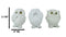 Ebros See Hear Speak No Evil Fat Baby White Owls Figurines Set of 3 Mini Decor