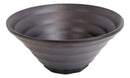 Pack Of 6 Modern Black Matte Melamine Large Soup Salad Pasta Ridged Bowls 62oz
