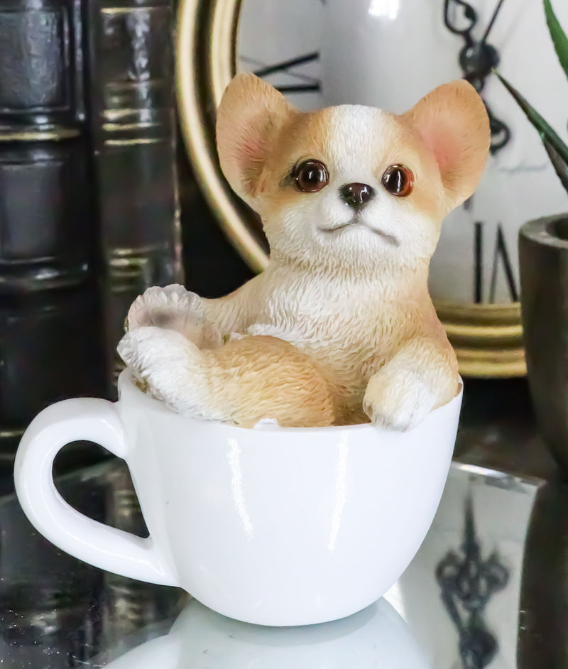 Ebros Realistic Mini Chihuahua Teacup Statue 3" Pet Pal Dog Breed Collectible Figurine