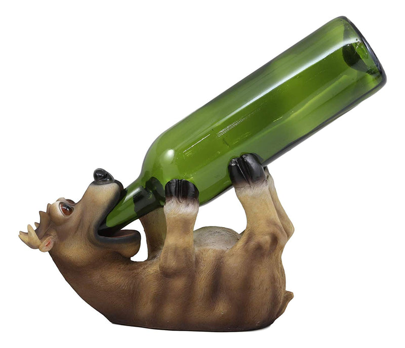 Rustic Cabin Lodge Decor Drunk Comical Deer Wine Bottle Holder Figurine Decor