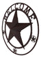 24"D Rustic Western Lone Star Welcome Metal Circle Wall Plaque Gate Sign