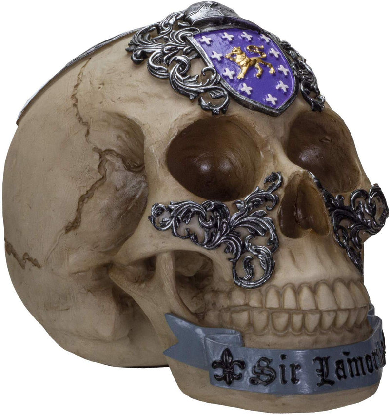 Ebros Knights of The Round Table King Arthur Skulls Sir Lamorak Skull Figurine