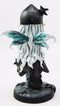 Dolly Fae Black Stars Celestial Moon Fairy With Mystical Cat Figurine Statue