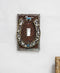 Set of 2 Western Horseshoe Turquoise Mustang Wall Single Toggle Switch Plate