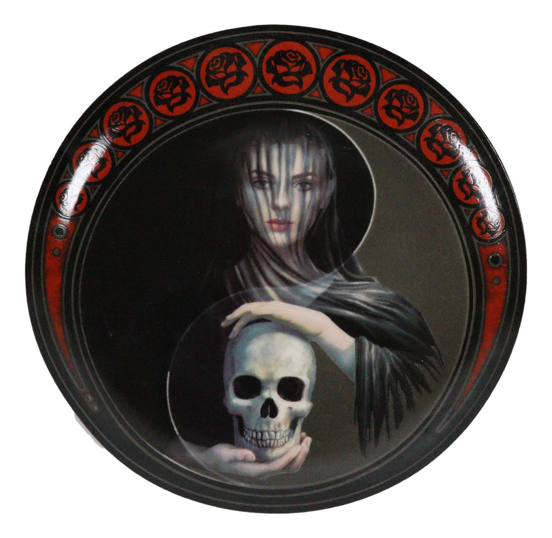 Set Of 4 Dance With Death Grim Reaper Death Angel & Damsel Dessert Salad Plates