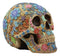 Ebros Colorful Day Of The Dead Floral Sugar Skull Statue Skeleton Head Sculpture