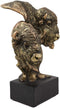 Ebros Gift 9" Tall Wild Bison and Calf Head Bust Figurine with Black Pedestal