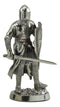 Medieval Crusader Swordsman Knight Statue 7.5"Tall Suit of Armor Heavy Infantry