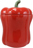 Ebros 10" H Ceramic Whole Bell Pepper Vegetable Canister Container Jar With Lid - Ebros Gift