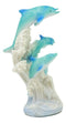 Ebros Three Bottlenose Dolphins Leaping Out Of The Waves Statue 6.25"Tall