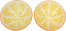 Ebros Tropical Zesty Orange Halves Small Dipping Bowl Condiment Saucer Set of 2