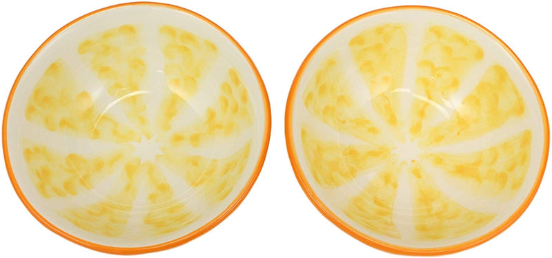 Ebros Tropical Zesty Orange Halves Small Dipping Bowl Condiment Saucer Set of 2