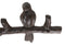 Cast Iron Rustic Western Lovebirds Perching On Twig Branch 3-Pegs Wall Coat Hook