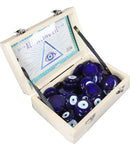 Ebros Illuminati Eye Of Providence Decorative Wooden Box W/ 48 Glass All Seeing Eyes