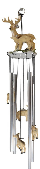 Ebros Deer Wind Chime Doe With Fawn Deer Family Decorative Wind Chime Patio