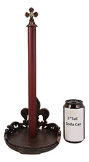 Ebros Rustic Vintage Fleur De Lis With French Fleury Cross Paper Towel Holder Set Of 2