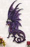 Ebros Large 34"H Medieval Fantasy Twilight Purple Moon Dragon Skull Wall Decor Plaque