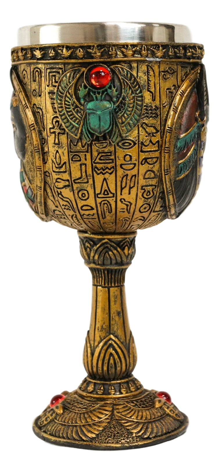 Ebros Ancient Egyptian Women Bastet Cat Wine Goblet 6oz 7"H Decorative Chalice