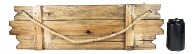 25"L Rustic Metal Western Star Cowboy Sign On Wooden Plank Wall Or Door Plaque