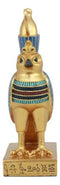 Ebros Egyptian God Horus Falcon Bird On Hieroglyphic Pedestal Statue 8.75"H