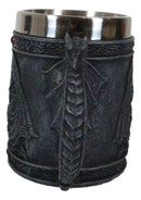 Celtic Knotwork Dragon Lair Serpentine Drake With Red Gems Coffee Drink Cup Mug
