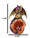 Metallic Red Iridescent Dragon On Faux Geode Rock Quartz Crystal Cove Figurine