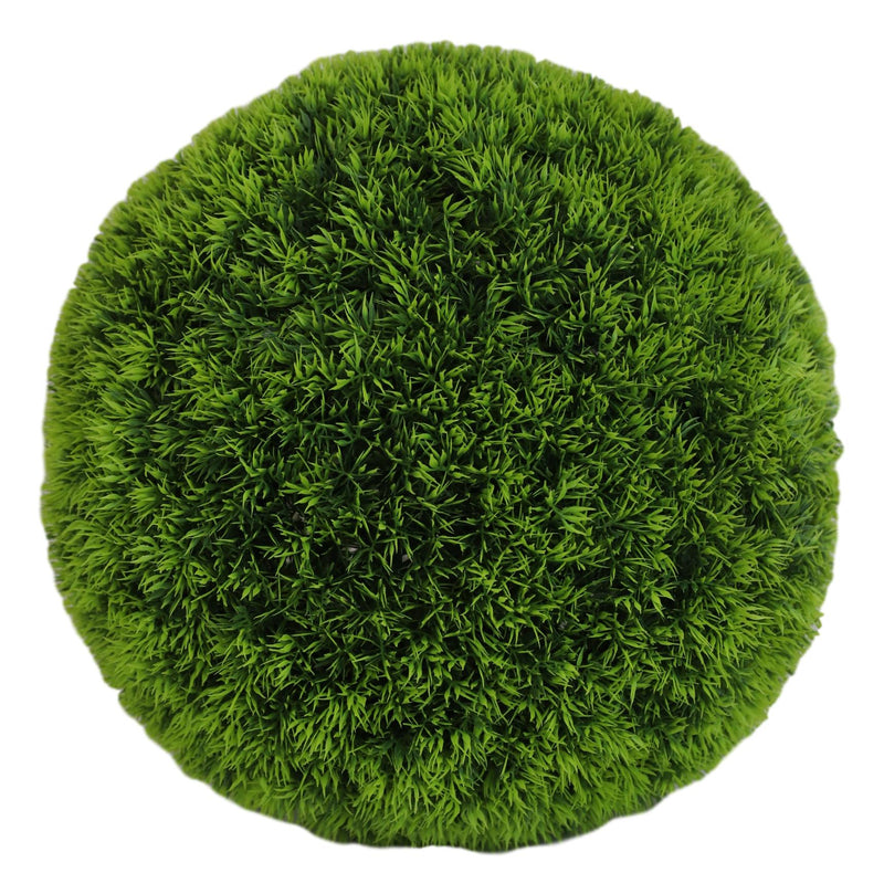Home And Garden 15"D Round Green Artificial Faux Spiky Grass Topiary Ball