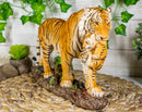 Ebros 14.25"L Large Wildlife Bengal Orange Tiger Mother Carrying Cub Figurine - Ebros Gift