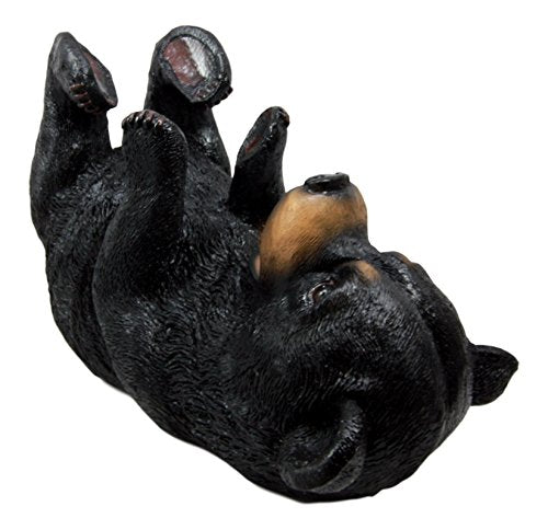 Ebros Gift Big Black Bear Wine Oil Bottle Holder Figurine 10"Long Home Decor - Ebros Gift