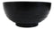 Contemporary Ridged 6.25"D Matte Black Melamine Salad Pasta Soup Bowls Pack Of 6