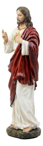 Sacred Heart of Jesus Statue 11" H Roman Catholic Christus Christ Figurine