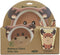 Ebros Wild Moose 5 Piece Organic Bamboo Dinnerware Set For Kids Children Toddler
