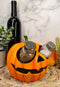 Ebros Spooky Halloween Pumpkin Salt and Pepper Shakers Set Figurine Holder