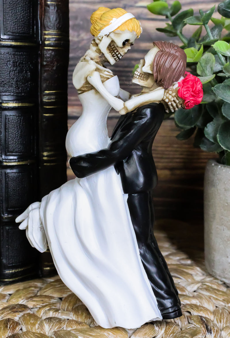 Love Never Dies Day Of The Dead Wedding Skeletons Groom Lifting Bride Figurine