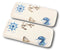 Nautical Marine Blue White Seahorse Helm Shell Ceramic Platter Plate Pack Of 2