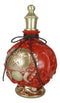 Wicca Spiritual Triple Moon Goddess With Pentacle Red Faux Potion Bottle Decor