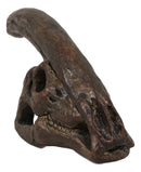 Faux Taxidermy Replica Parasaurolophus Dinosaur Head Fossil Small Skull Figurine