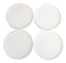 Pack Of 4 Kitchen Dining Modern White Stoneware Coupe Dinner Lunch 8"D Plates