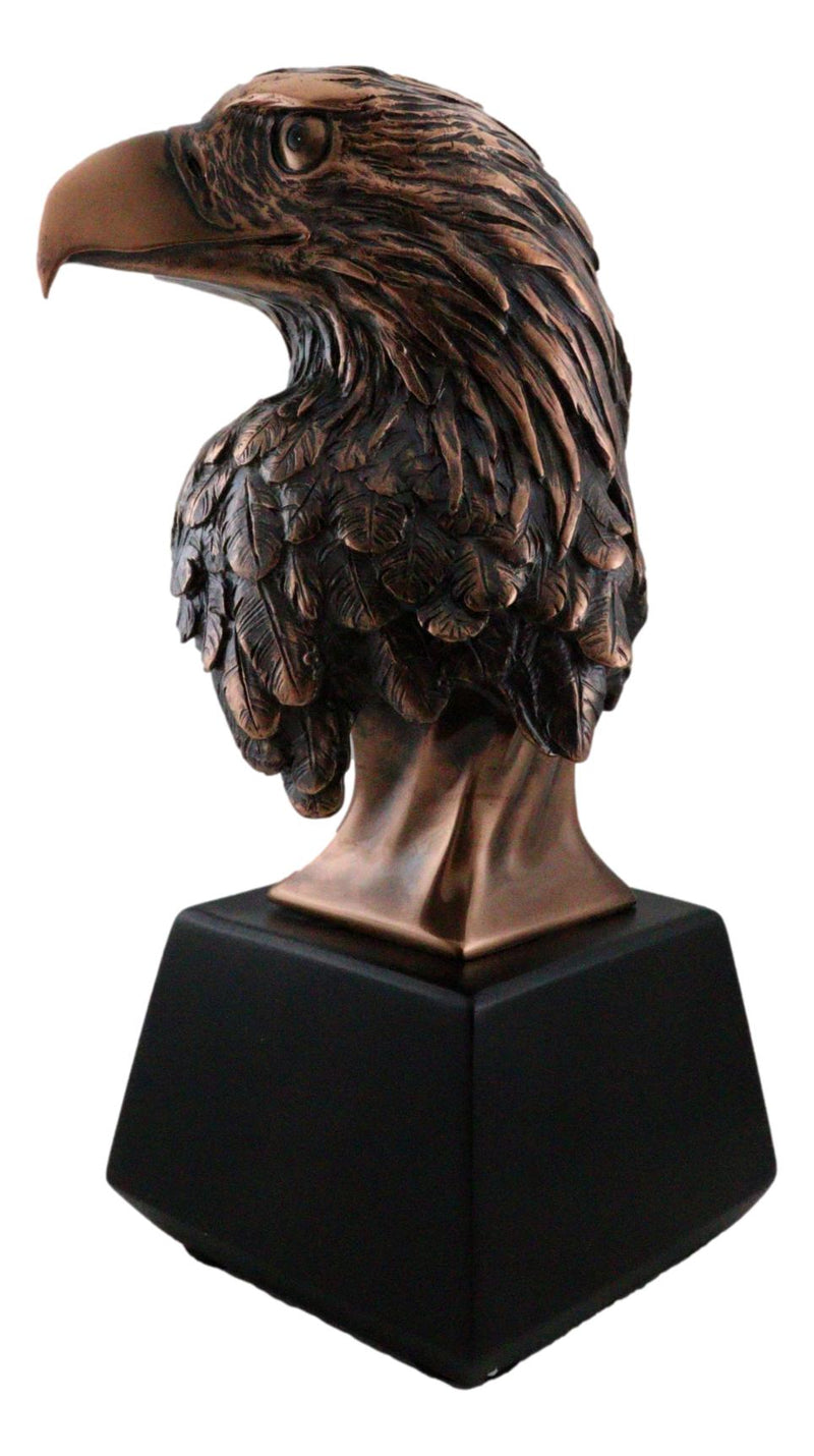 Aerial Surveyor American Bald Eagle Bust Bronze Electroplated Resin Figurine