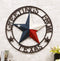 Oversized 24"W Rustic Western Greetings Texas Lone Star Wall Circle Sign 3D Art