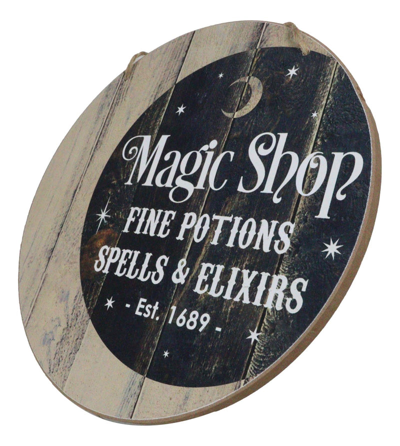 Wicca Witch Magic Shop Fine Potions Spells & Elixirs MDF Wood Wall Sign Plaque